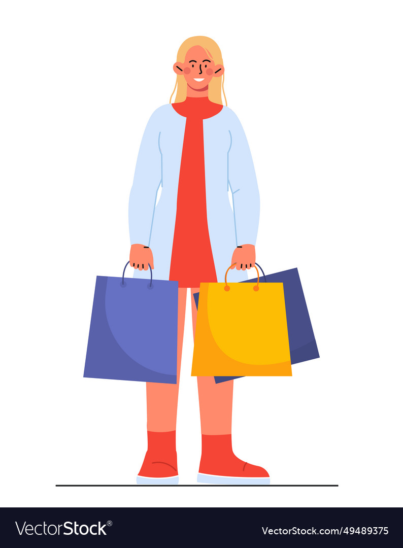 Woman with shopping bags