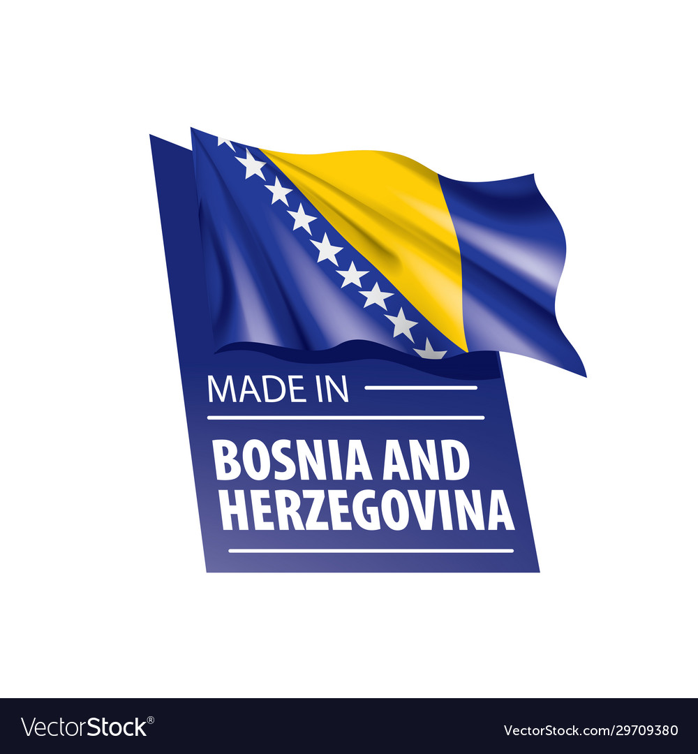 Bosnia and herzegovina flag vector image Bosnia and herzegovina flag