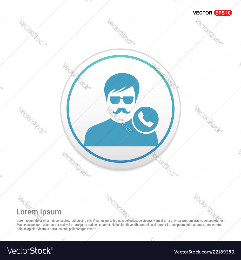 Call user icon - white circle button