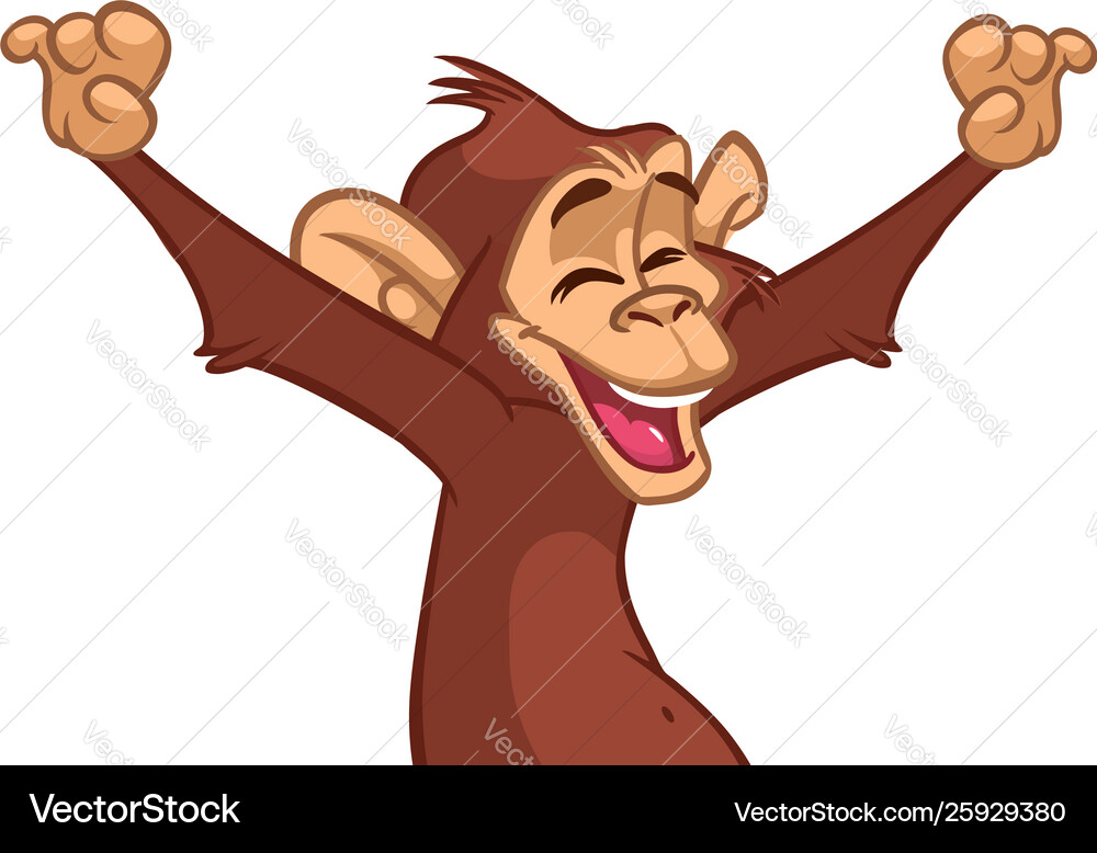 Cartoon Monkey Chimpanzee Royalty Free Vector Image