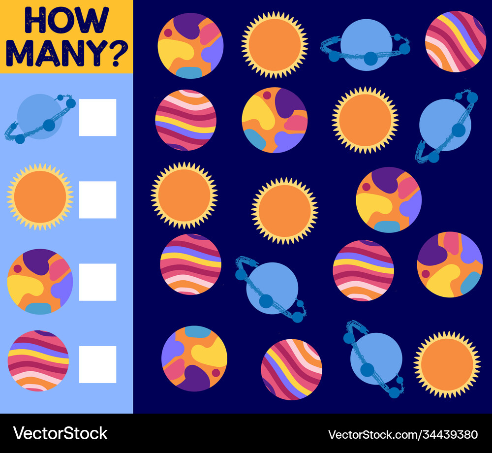 Counting game for preschool children educational Vector Image