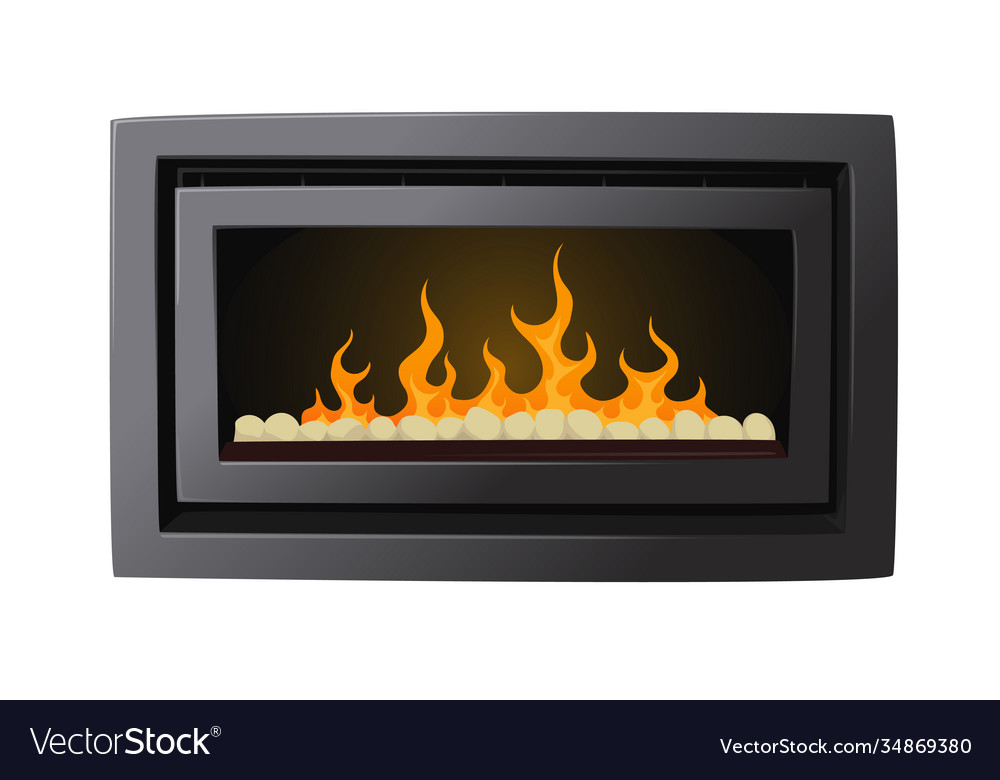 Electric fireplace with imitation burning fire