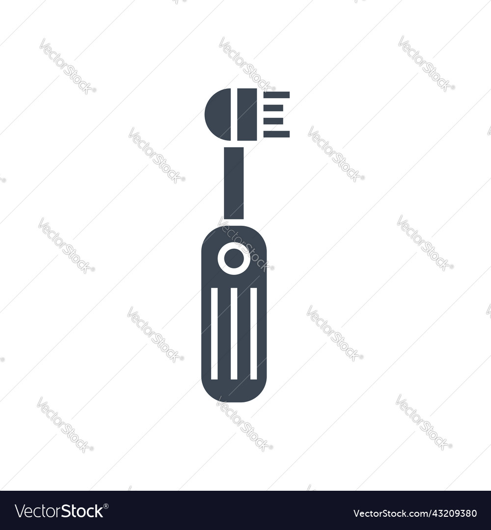 Electric toothbrush glyph icon