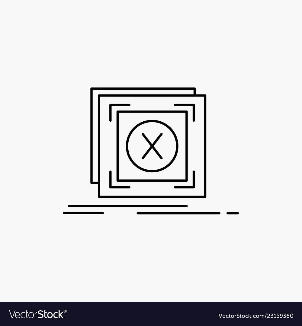 Error application message problem server line vector image Error application message problem server line