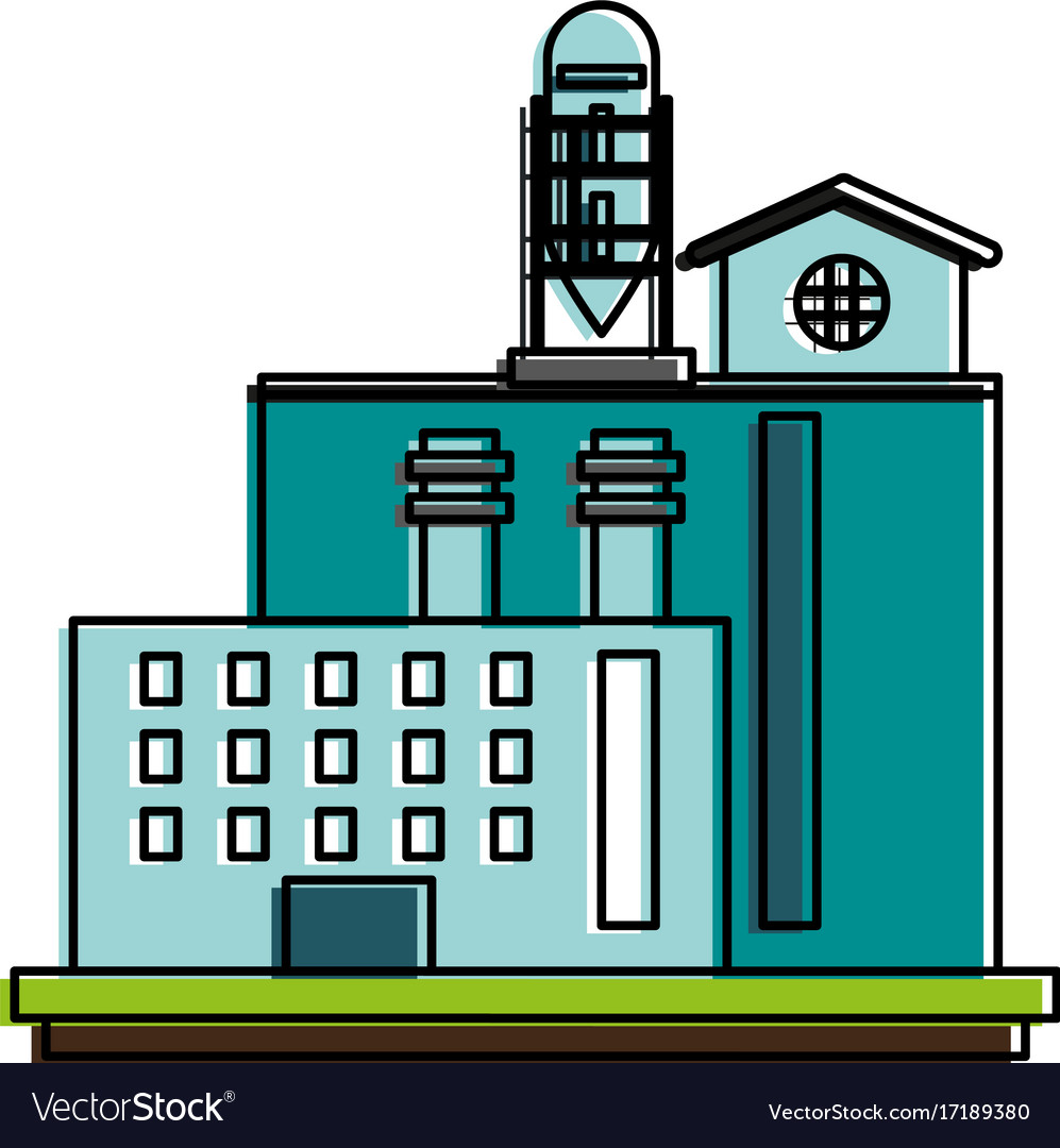 Industrial plant factory Royalty Free Vector Image