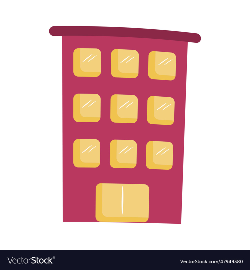 Isolated colored building architecture icon