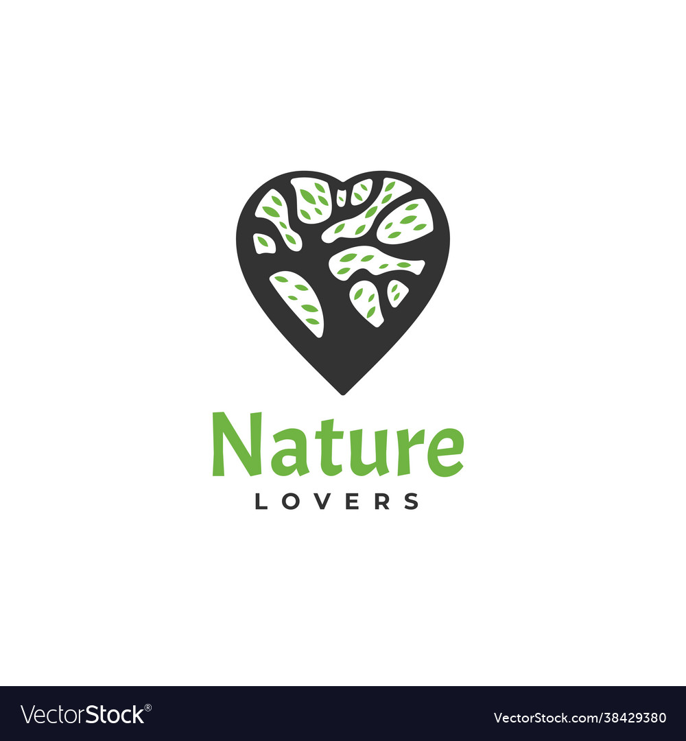 Nature love logo with a green leaf and a circle of leaves 22285098 Vector  Art at Vecteezy