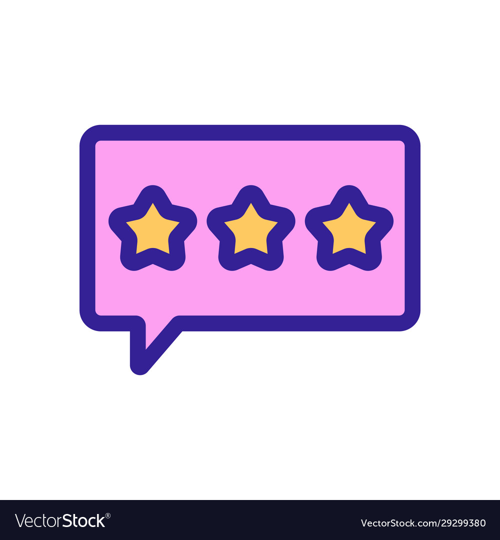 Message rating icon isolated contour Vector Image Message rating icon isolated contour