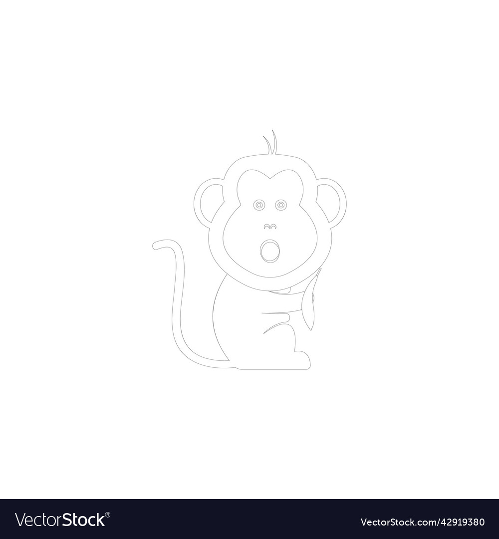 Monkey icon design element