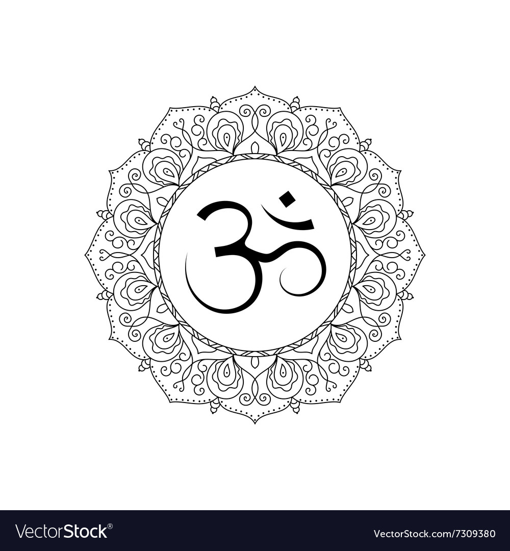 Om symbol Royalty Free Vector Image - VectorStock