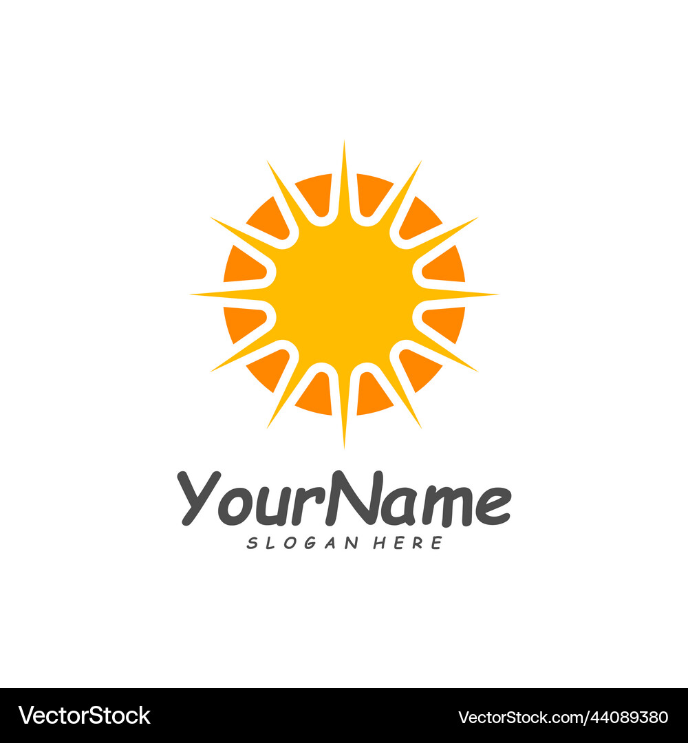 Sun logo design template creative Royalty Free Vector Image