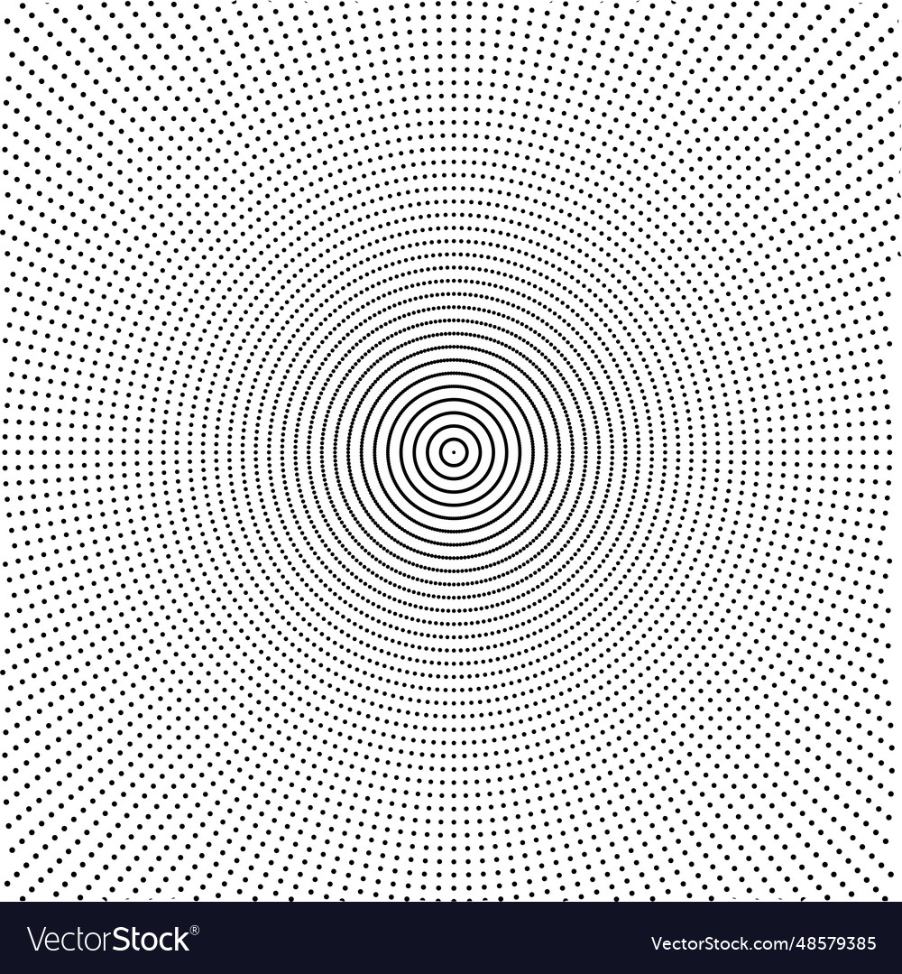 Abstract background receding point circle rays