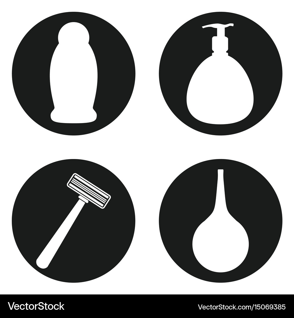 Bathroom icon set Royalty Free Vector Image - VectorStock