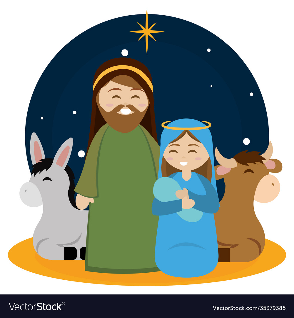 Cartoon a nativity Royalty Free Vector Image - VectorStock