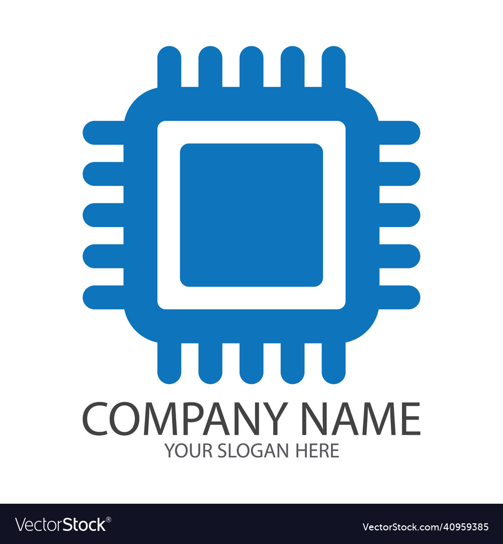 Cpu simple icon symbol template