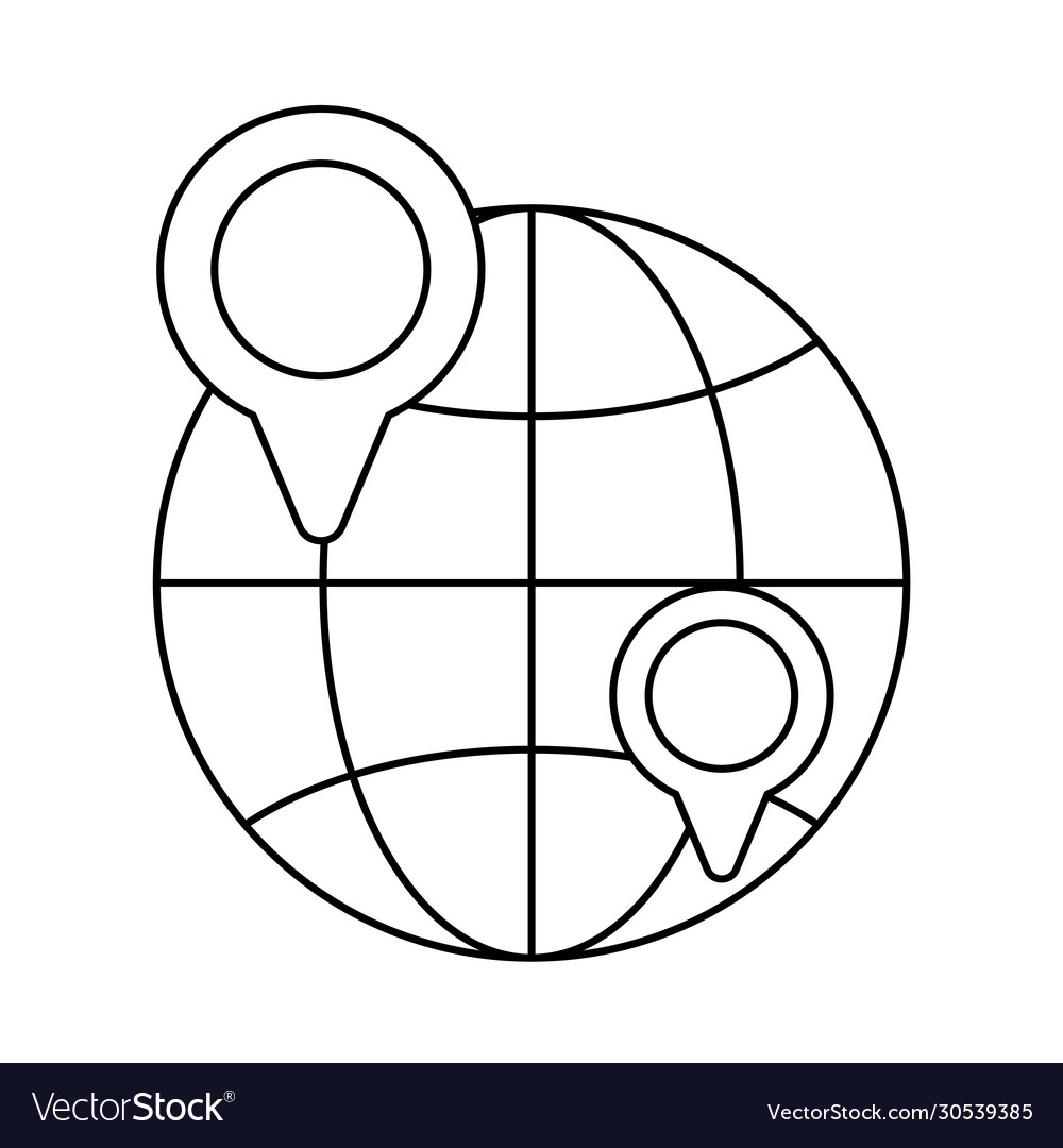 Global market with pointer location line