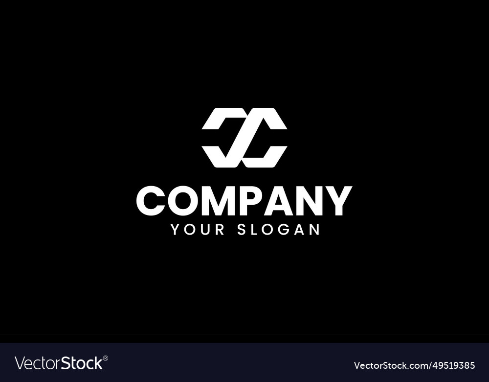 Letter cc with infinite shape modern logo design Vector Image