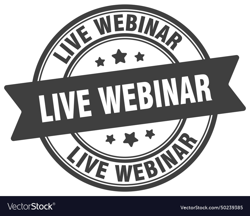 Live webinar stamp label