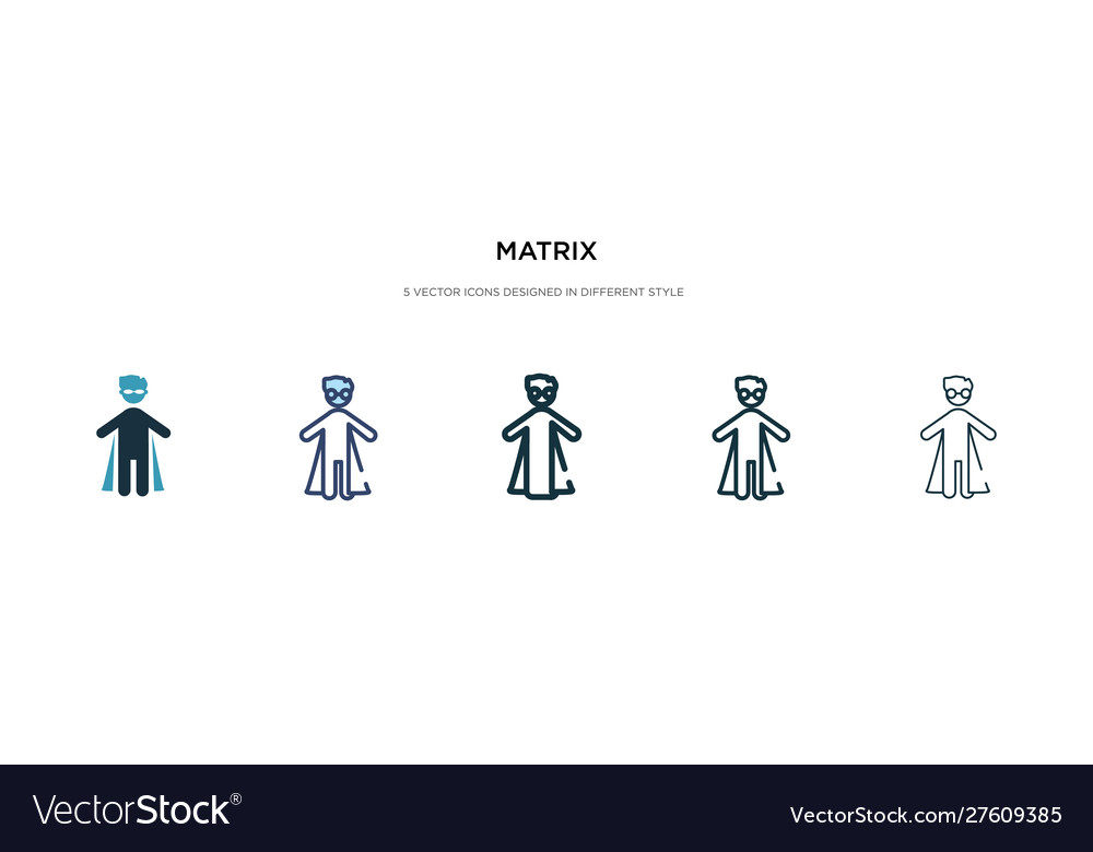 Matrix icon in different style two colored vector image Matrix icon in different style two colored