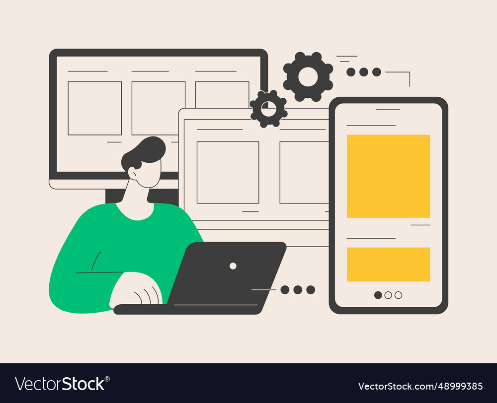 Responsive web design abstract concept vector image Responsive web design abstract concept