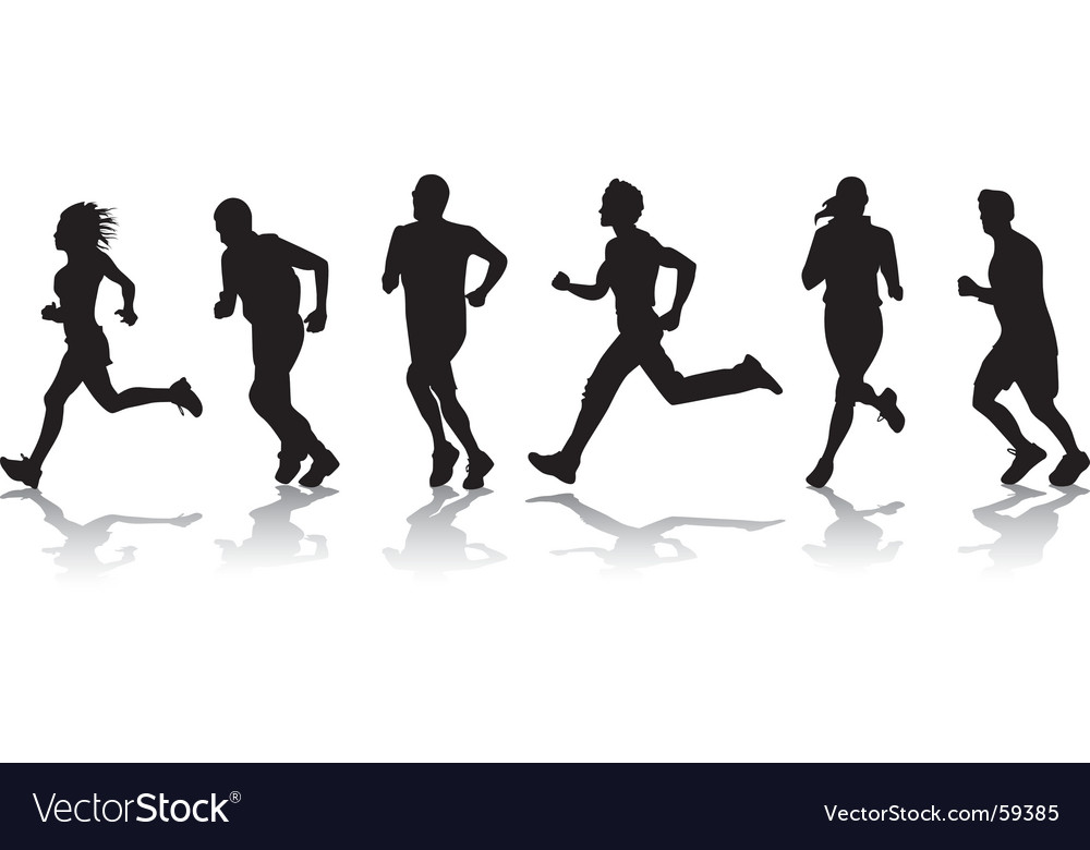 Runners Royalty Free Vector Image - VectorStock