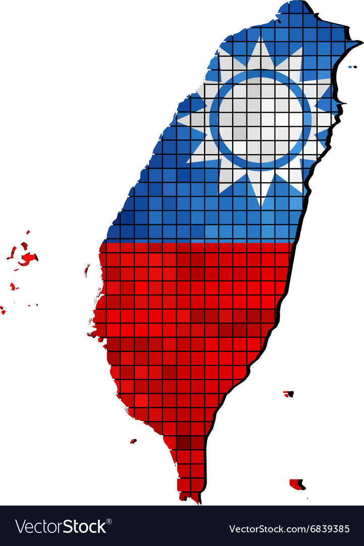 Карта тайваня вектор