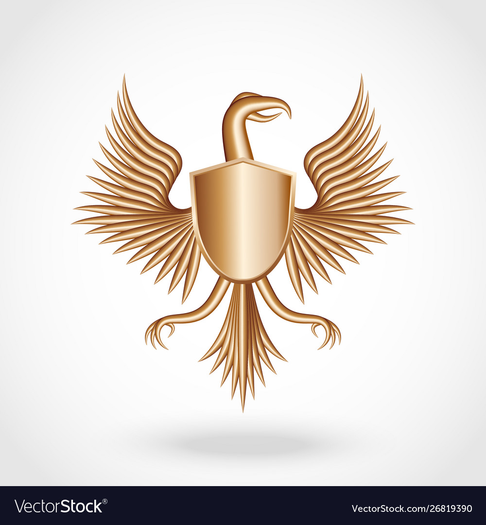 Abstract bird with shield