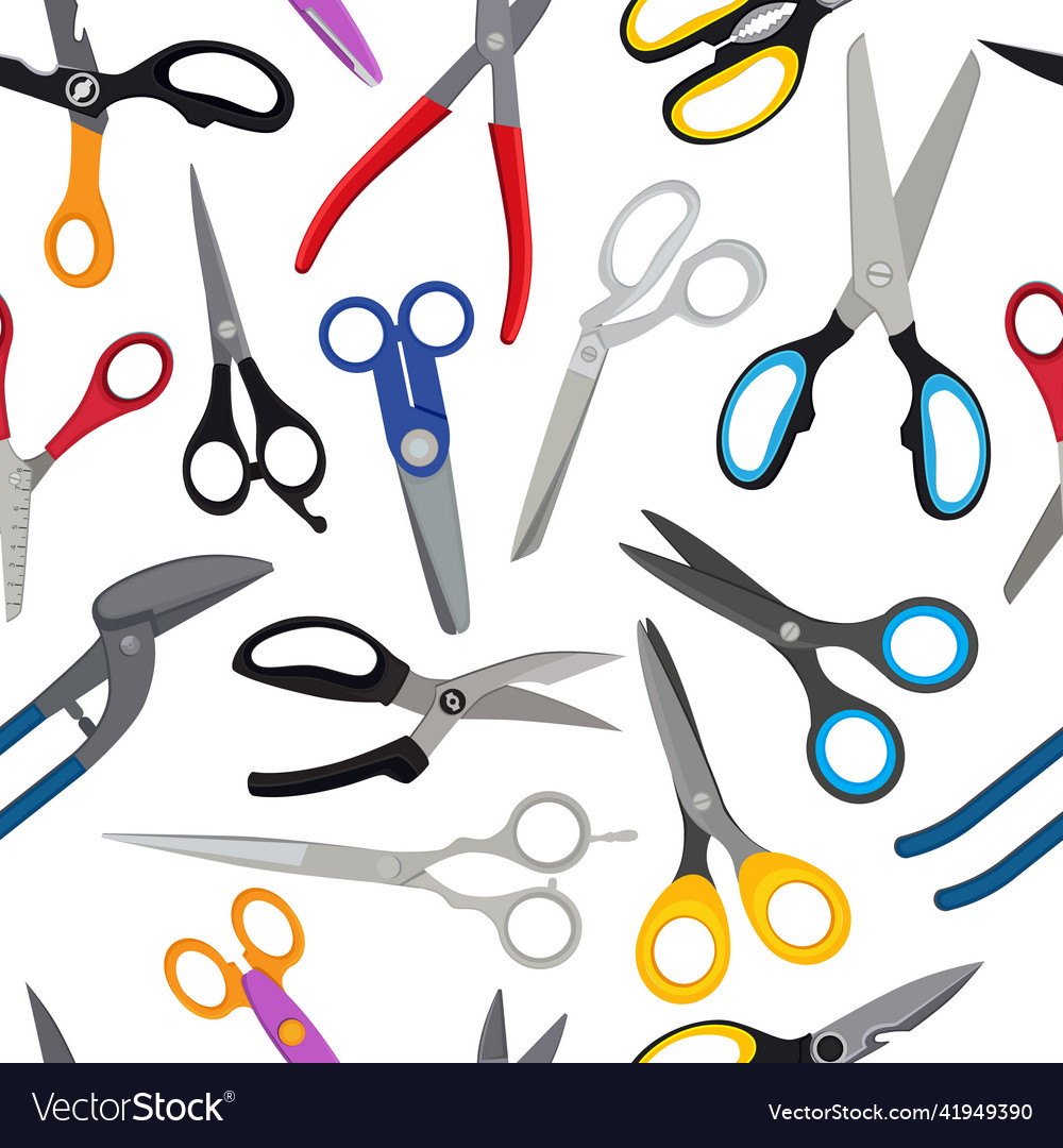 Colored scissors pattern
