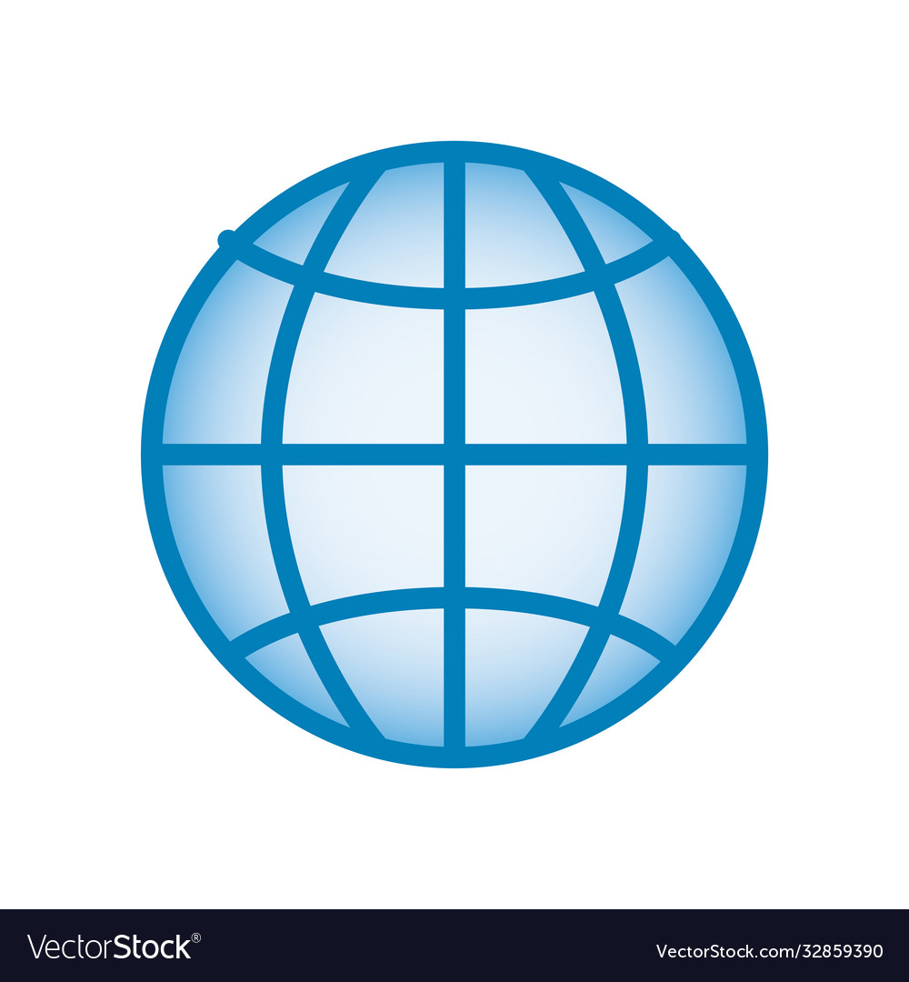 Global sphere line and gradient style icon Vector Image