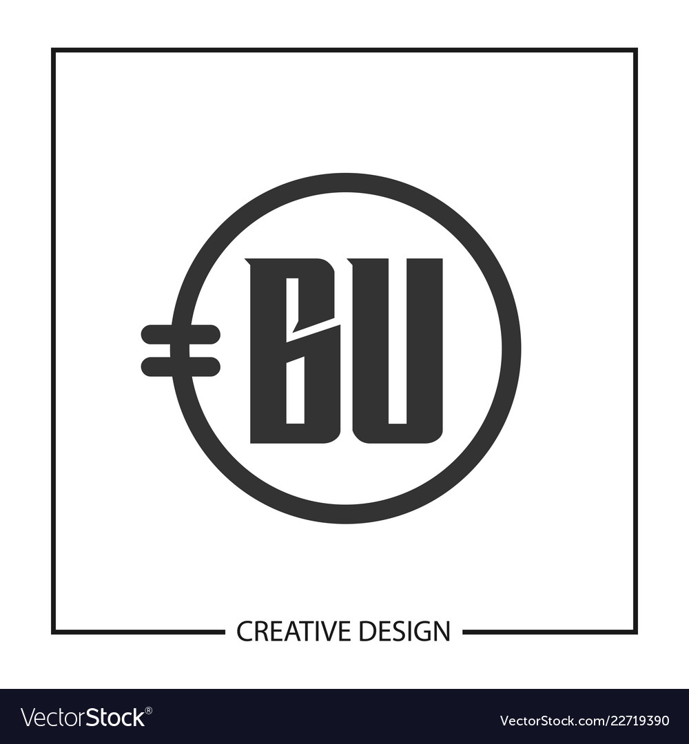 Initial letter bu logo template design