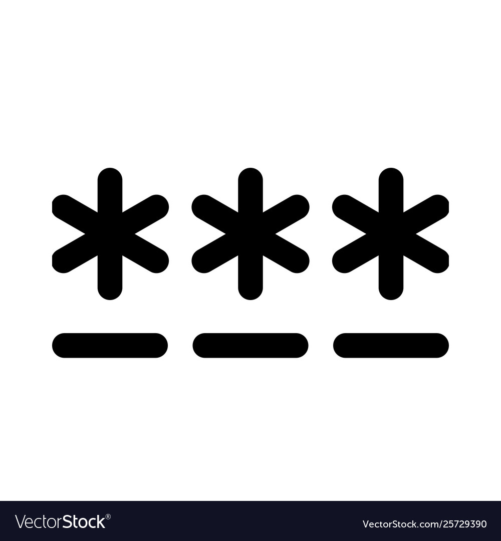 Input login passcode with private asterisk symbol