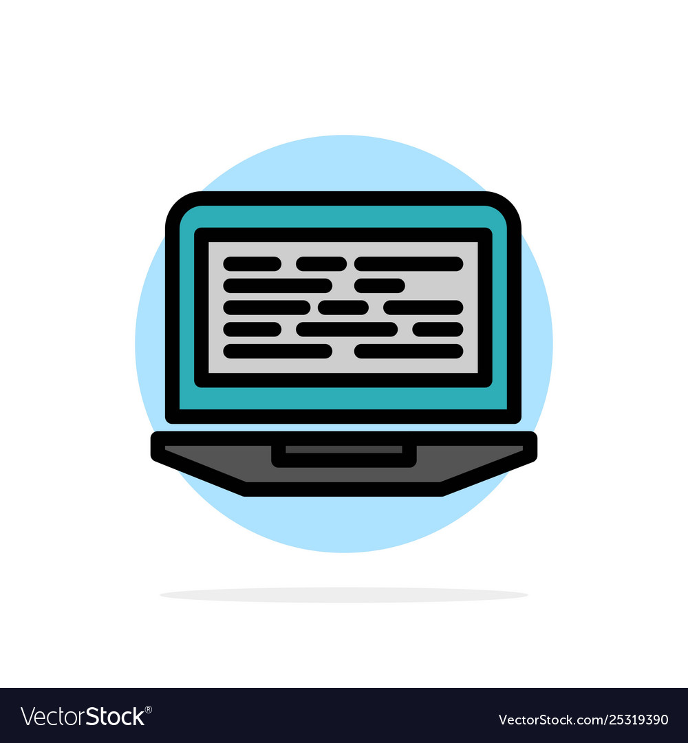 Laptop coding code screen computer abstract vector image Laptop coding code screen computer abstract