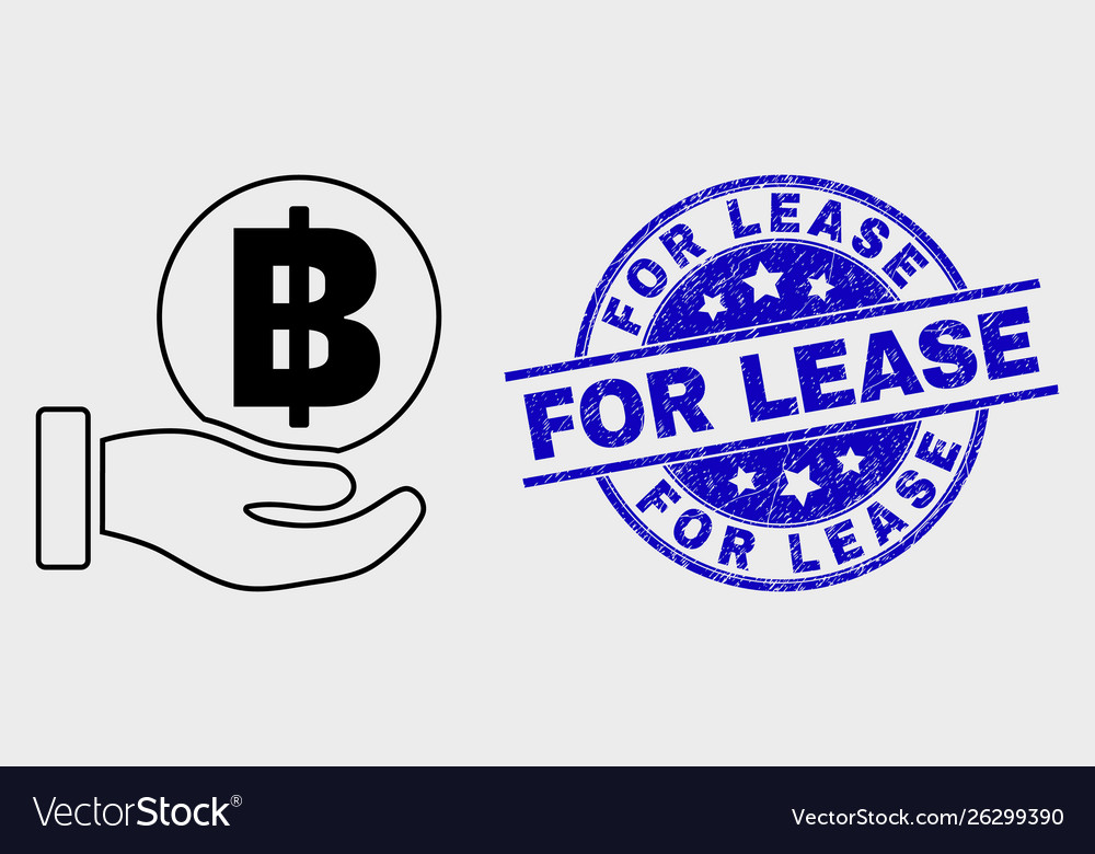 Line hand offer bitcoin icon and distress