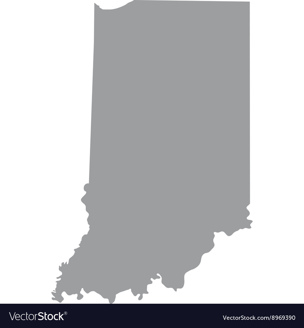 Map of the us state indiana Royalty Free Vector Image