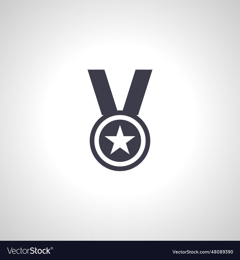 Medal icon with star