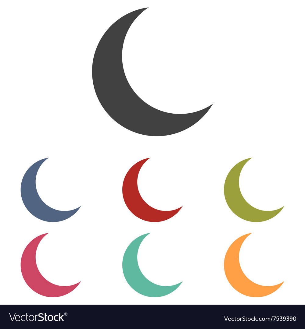 Moon icons set Royalty Free Vector Image - VectorStock