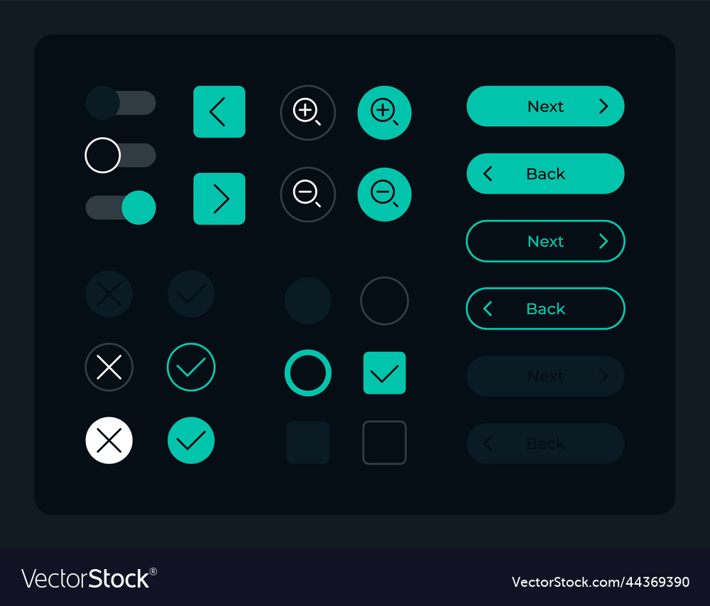 Personal account settings ui elements kit Vector Image Personal account settings ui elements kit