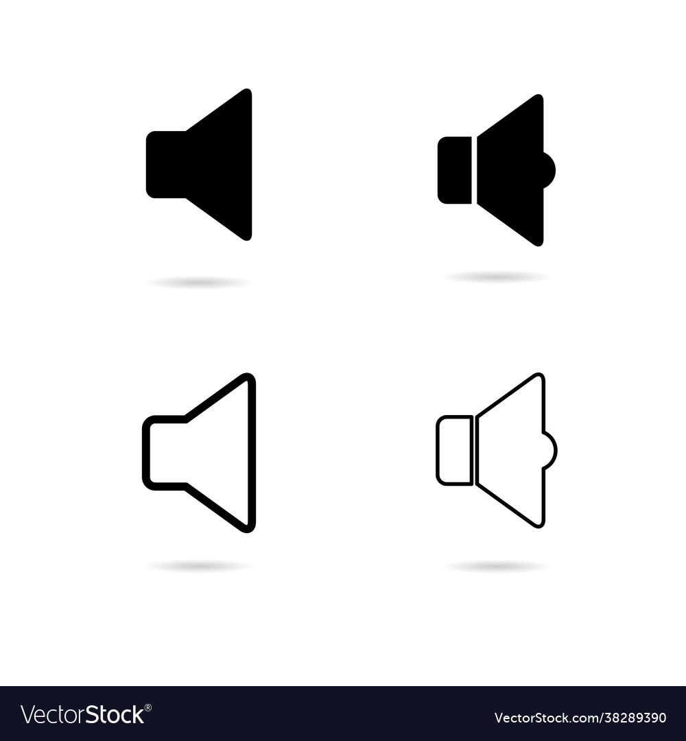 Set music sound icon audio volume symbol