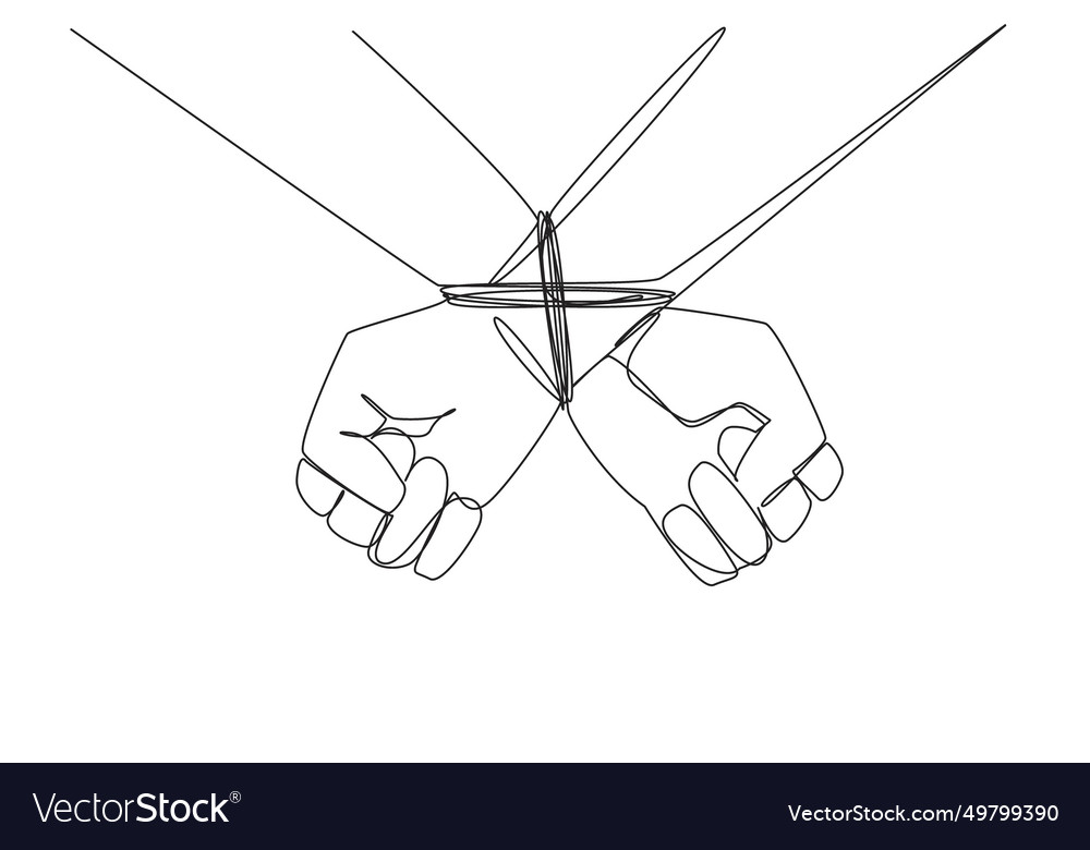 Single continuous line drawing seen from behind