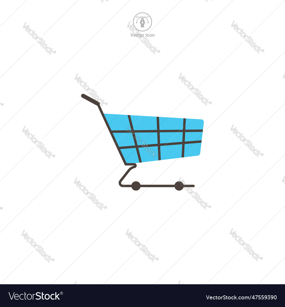 Sleek Of A Shopping Cart Icon Symbolizing Online Vector Image