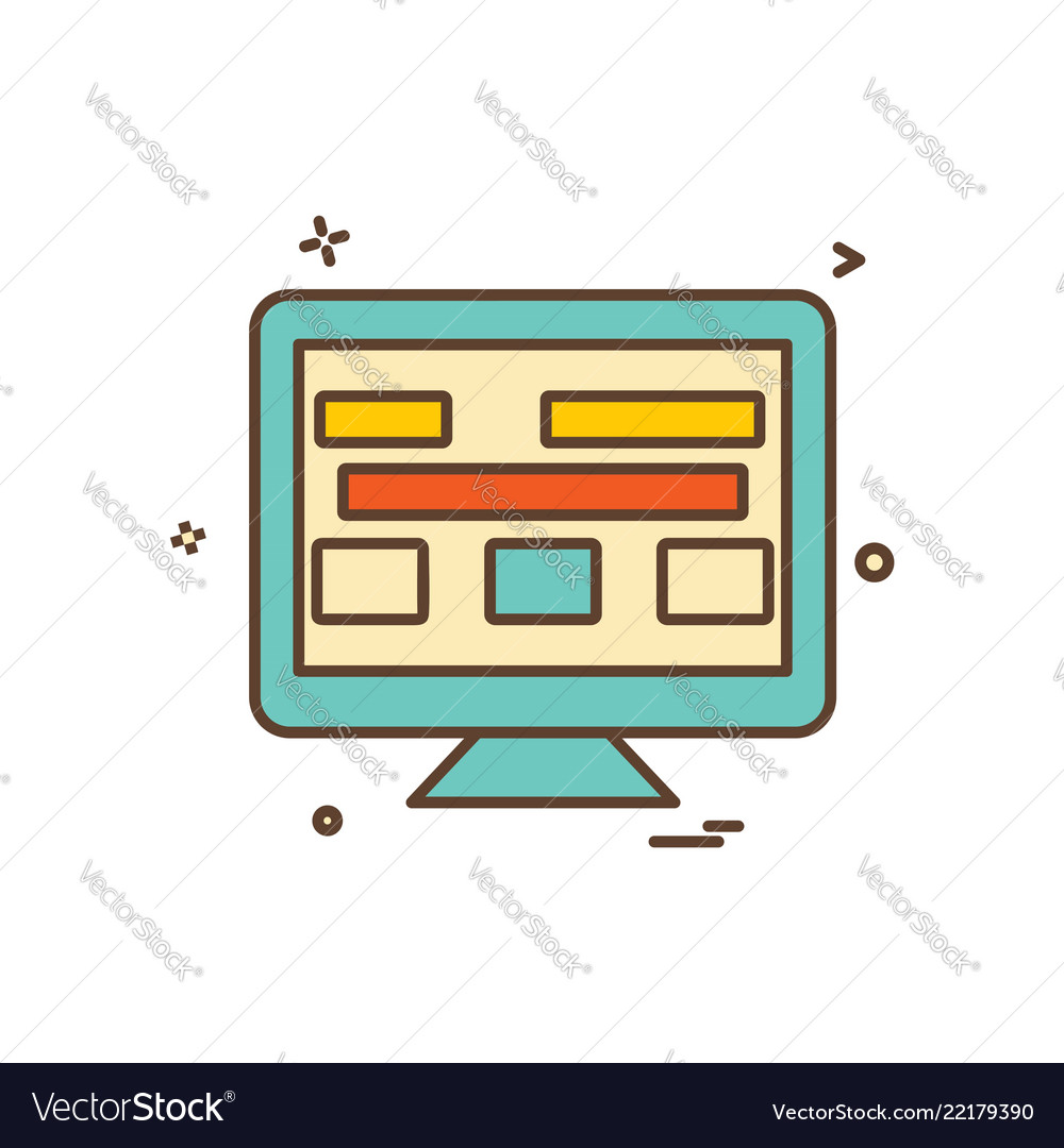 Web layout icon design Vector Image Web layout icon design
