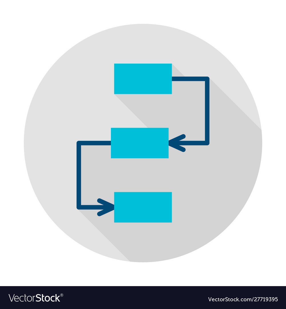 Algorithm structure circle icon vector image Algorithm structure circle icon