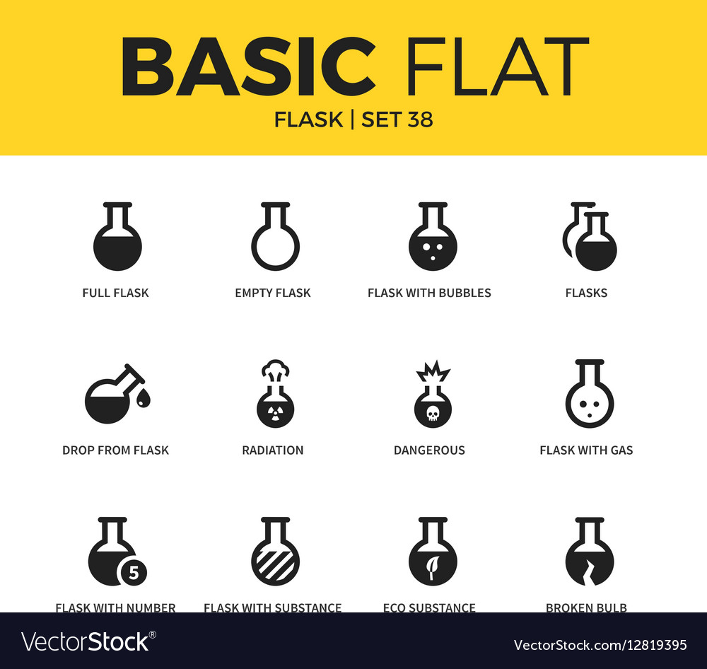 Basic set of flask icons
