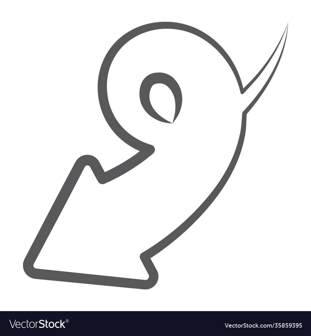 bend-down-arrow-royalty-free-vector-image-vectorstock