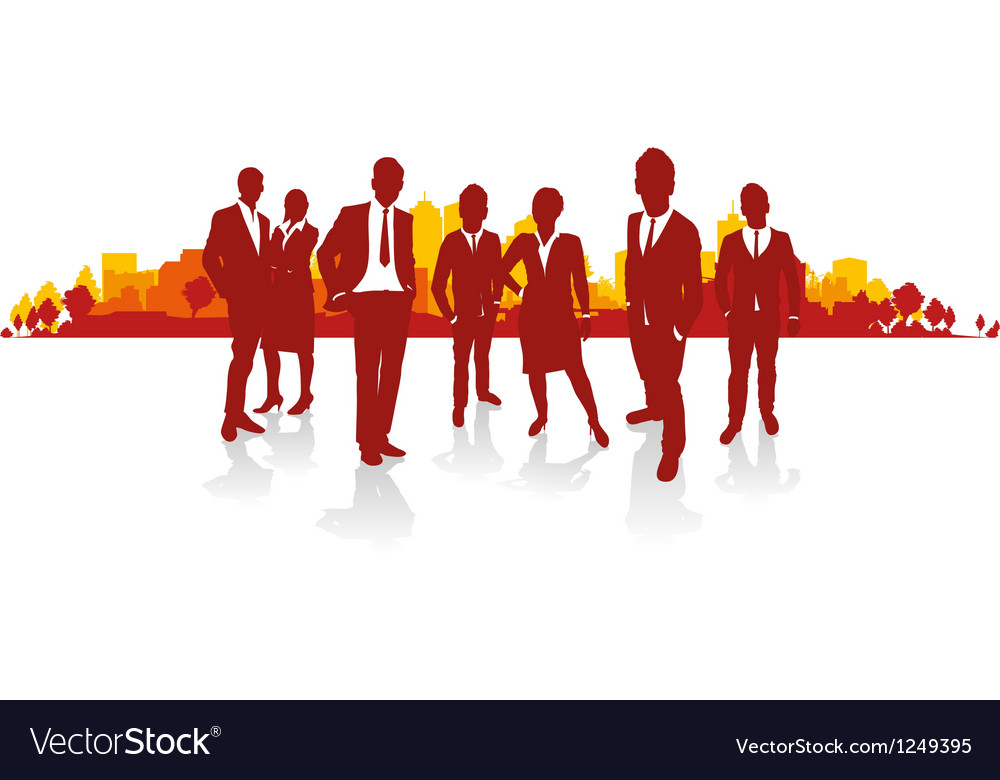 Businesspeople City Skyline