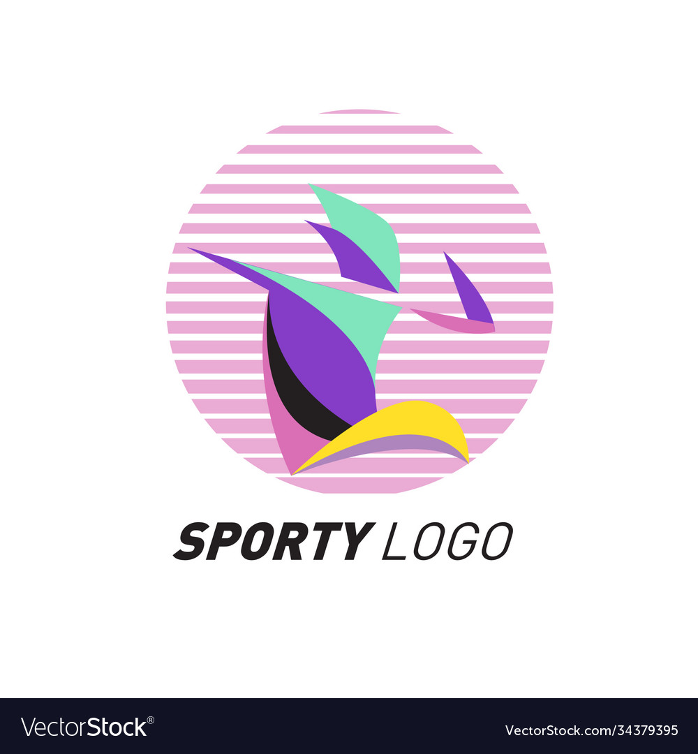 Colorful dynamic sport logo and icon sport event