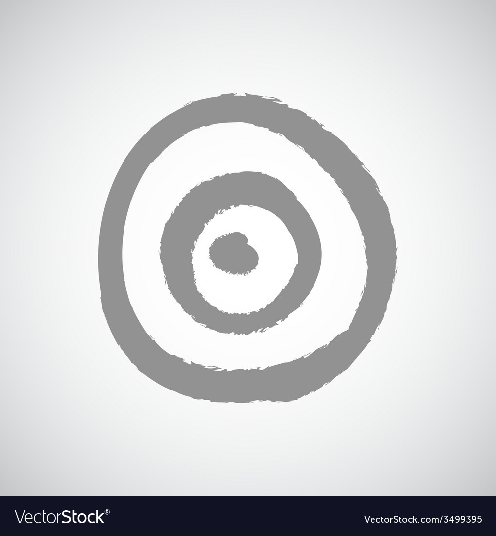 Dart game target on white background