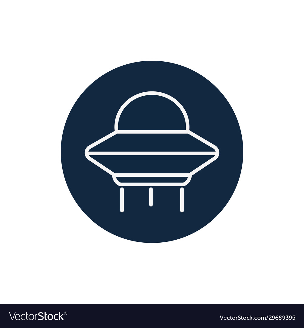 Isolated ufo line block style icon design