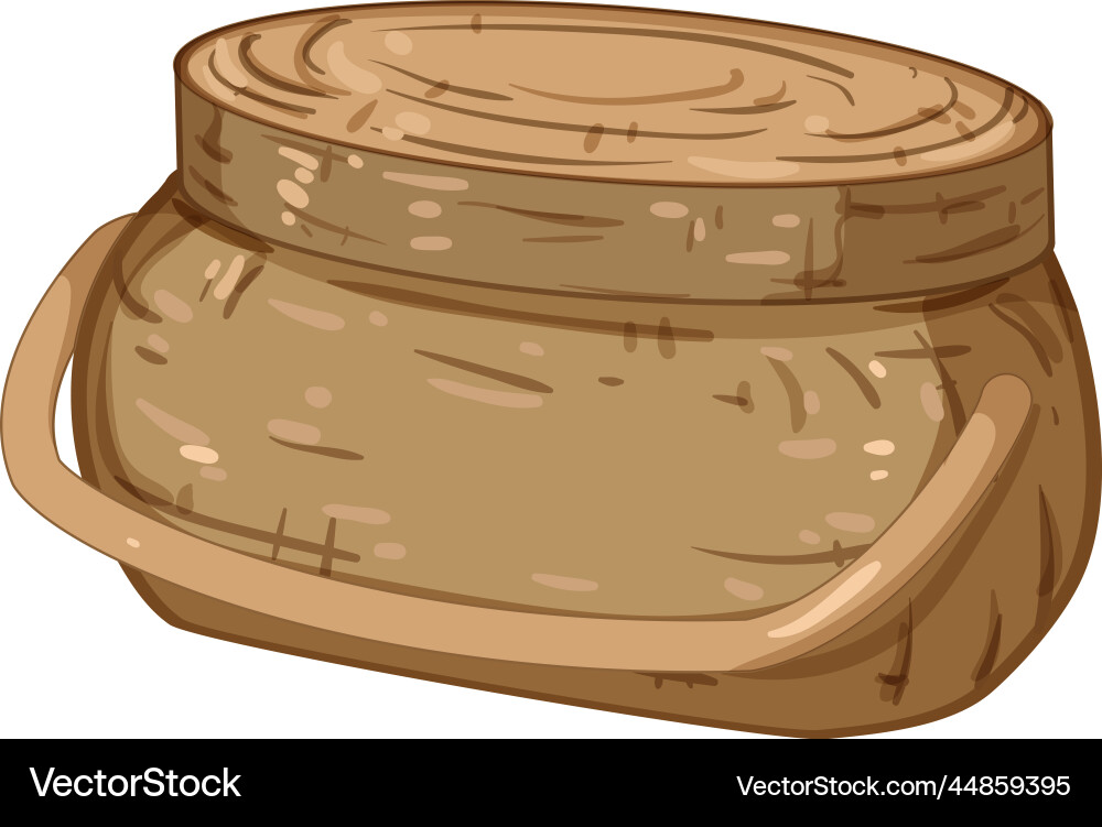Lunch picnic basket cartoon Royalty Free Vector Image