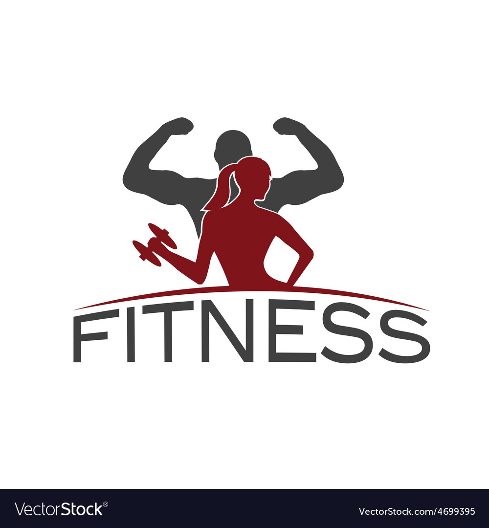 Man and woman of fitness silhouette character